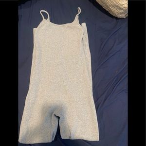gray jumpsuit